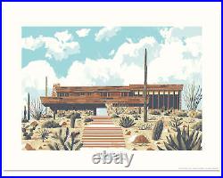 Rose Pauson House Frank Lloyd Wright by Chris Turnham Ltd x/100 Print MINT Art