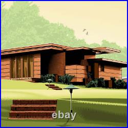 Rosenbaum House Frank Lloyd Wright by Jeff Boyes Ltd Edition x/100 Poster MINT