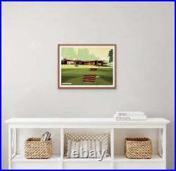Rosenbaum House Frank Lloyd Wright by Jeff Boyes Ltd Edition x/100 Poster MINT