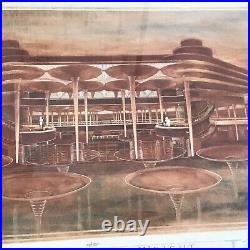 SC Johnson Wax The Great Workroom Frank Lloyd Wright 24X 34 Signed 13/1500