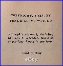 SIGNED / INSCRIBED Frank Lloyd Wright An Autobiography - 3rd printing