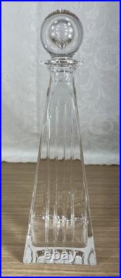 STUNNING Tiffany and Co Frank Lloyd Wright Crystal Decanter Glass Stopper 14