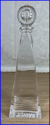 STUNNING Tiffany and Co Frank Lloyd Wright Crystal Decanter Glass Stopper 14