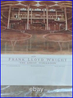 S. C. Johnson The Great Workroom Frank Lloyd Wright 31x21 Signed 1419/1500 Print