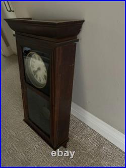 Sessions Antique Oak Case Clock 1900 Apartment Size Frank Lloyd Wright Period