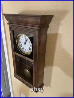 Sessions Antique Oak Case Clock 1900 Apartment Size Frank Lloyd Wright Period