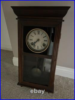 Sessions Antique Oak Case Clock 1900 Apartment Size Frank Lloyd Wright Period
