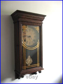 Sessions Antique Oak Case Clock 1900 Apartment Size Frank Lloyd Wright Period