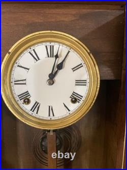 Sessions Antique Oak Case Clock 1900 Apartment Size Frank Lloyd Wright Period