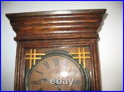 Sessions Antique Oak Case Clock 1900 Apartment Size Frank Lloyd Wright Period