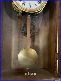 Sessions Antique Oak Case Clock 1900 Apartment Size Frank Lloyd Wright Period