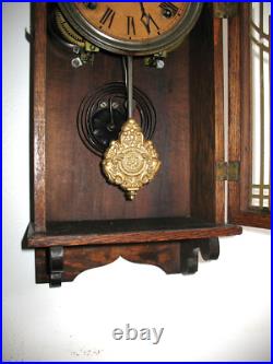 Sessions Antique Oak Case Clock 1900 Apartment Size Frank Lloyd Wright Period