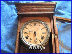 Sessions Antique Oak Case Clock 1900 Apartment Size Frank Lloyd Wright Period