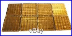 Set Of 8 Amber Panneled Glass Prism Tiles Not Frank Lloyd Wright