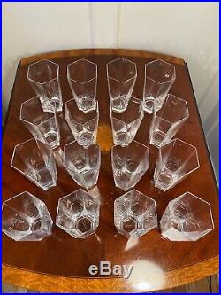 Set of 16 TIFFANY by Frank Lloyd Wright 12 oz. Crystal Highball Tumblers Glasses