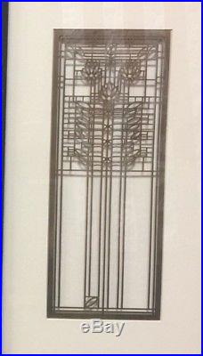 Set of 2 Frank Lloyd Wright Shadow Box Metal Wall 3D Art Waterlillies Sprite