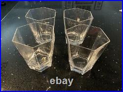Set of 4 Tiffany & Co Crystal Frank Lloyd Wright Whiskey Glasses 1986