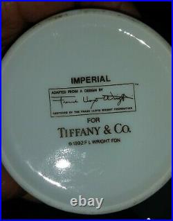 Set of 6 Imperial Tiffany Co Frank Lloyd Wright Design Gold White