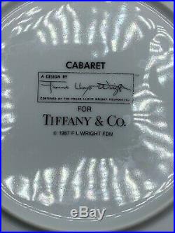 Set of 9 Rare Tiffany & Co 1987 CABARET FRANK Lloyd Wright Dessert/Salad Plates