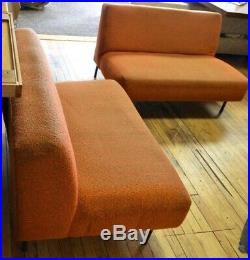 Settees, Pair, Midcentury, from Midwestern Frank Lloyd Wright Designed House