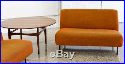 Settees, Pair, Midcentury, from Midwestern Frank Lloyd Wright Designed House