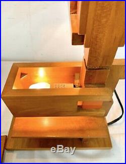 Signed Frank Lloyd Wright Lumiere S2310 Taliesin III Architectural Lamp 1994