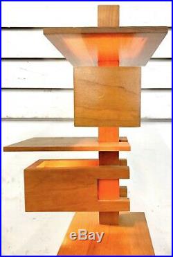 Signed Frank Lloyd Wright Lumiere S2310 Taliesin III Architectural Lamp 1994
