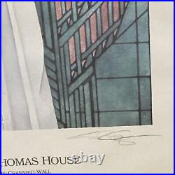 Signed Frank Lloyd Wright Poster Print with Dana-Thomas House & Richard Bock