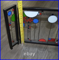 Stained Glass Art Triptych Panel Miniature Fireplace Tabletop Screen US Flag 9H
