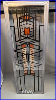 Stained Glass Panel Inspired By Frank Lloyd Wright 6x 17