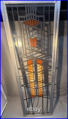 Stained Glass Panel Inspired By Frank Lloyd Wright 6x 17