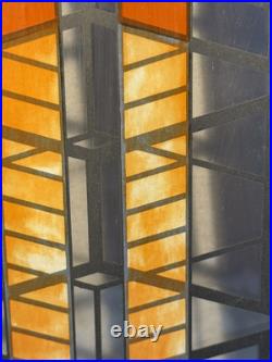 Stained Glass Panel Inspired By Frank Lloyd Wright 6x 17