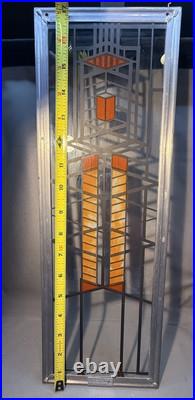 Stained Glass Panel Inspired By Frank Lloyd Wright 6x 17