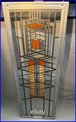 Stained Glass Panel Inspired By Frank Lloyd Wright 6x 17