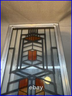 Stained Glass Panel Inspired By Frank Lloyd Wright 6x 17