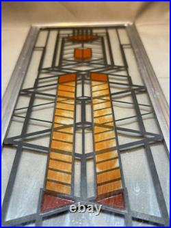 Stained Glass Panel Inspired By Frank Lloyd Wright 6x 17
