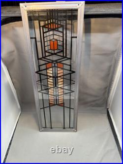 Stained Glass Panel Inspired By Frank Lloyd Wright 6x 17