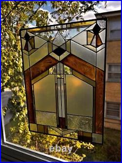 Stained Glass Window Deco Texture Frank Lloyd Wright Style Panel