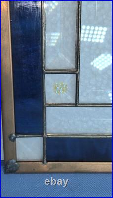 Stained Glass Window Frank Lloyd Wright Panel Prairie Style 17x10.5 Sun Catcher