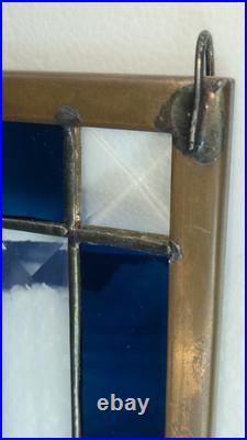 Stained Glass Window Frank Lloyd Wright Panel Prairie Style 17x10.5 Sun Catcher