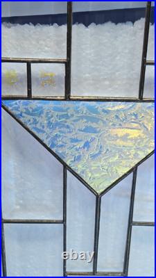 Stained Glass Window Frank Lloyd Wright Panel Prairie Style 17x10.5 Sun Catcher