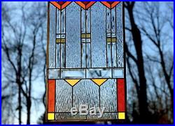 Stained glass Clear Beveled window panel FRANK LLOYD WRIGHT TREE OF LIFE 17 34