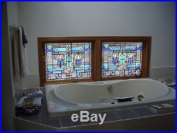 Stained glass window, Frank Lloyd Wright, water lilies design