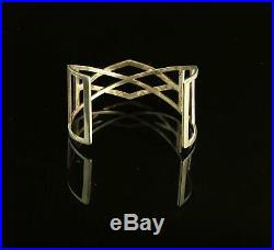 Sterling Silver Frank Lloyd Wright's Robie House Inspired Cuff Bangle