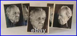 Stuart Weiner / Five mounted photographs of a clay bust of Frank Lloyd Wright