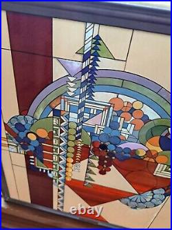 Sun Catcher Frank Lloyd Wright Collection Abstract Fruit Bowl Stained Glass
