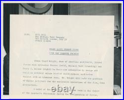 Sylvester Weaver Frank Lloyd ORIGINAL PHOTOGRAPH OF FRANK LLOYD WRIGHT #161551