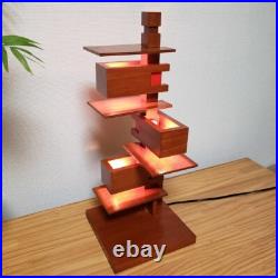 TALIESIN 4 Frank Lloyd Wright Table Lighting Cherry Brown Reproduct