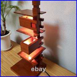 TALIESIN 4 Frank Lloyd Wright Table Lighting Cherry Brown Reproduct