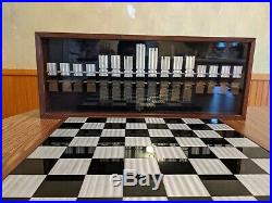 TARQUIN chess set by artist Frank Leach (Student of FRANK LLOYD WRIGHT) 1960s